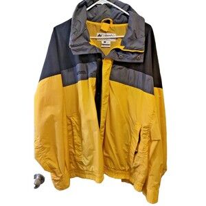 Columbia MENS Bugaboo Snow Winter Yellow Gray Full Zip Coat Jacket Outer Shell L